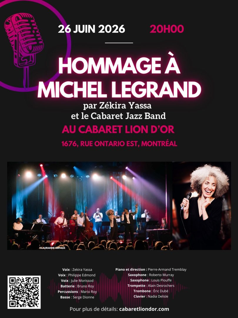 Le Cabaret Jazz Band – Hommage à Michel Legrand @ Lion d’Or (26 juin)