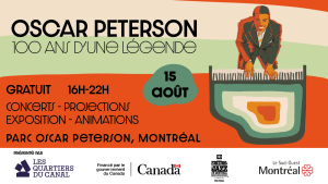 Célébrons Oscar Peterson - 100 ans d'une légende @ Parc Oscar Peterson (15 août)