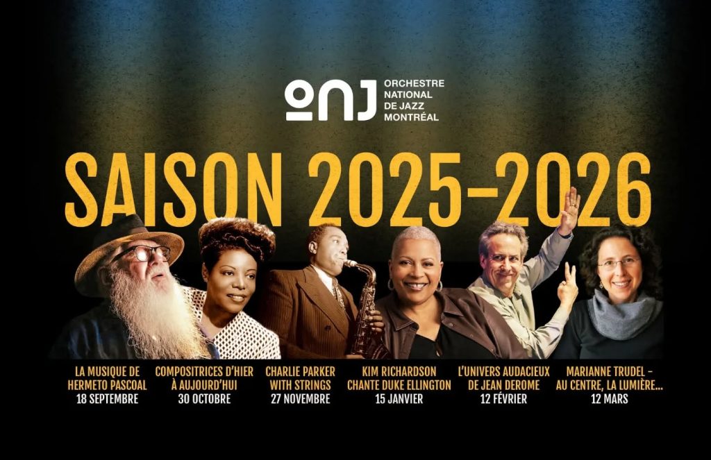 Hermeto Pascoal à Marianne Trudel sur 6 concerts - la saison 2025-2026 de l'ONJM