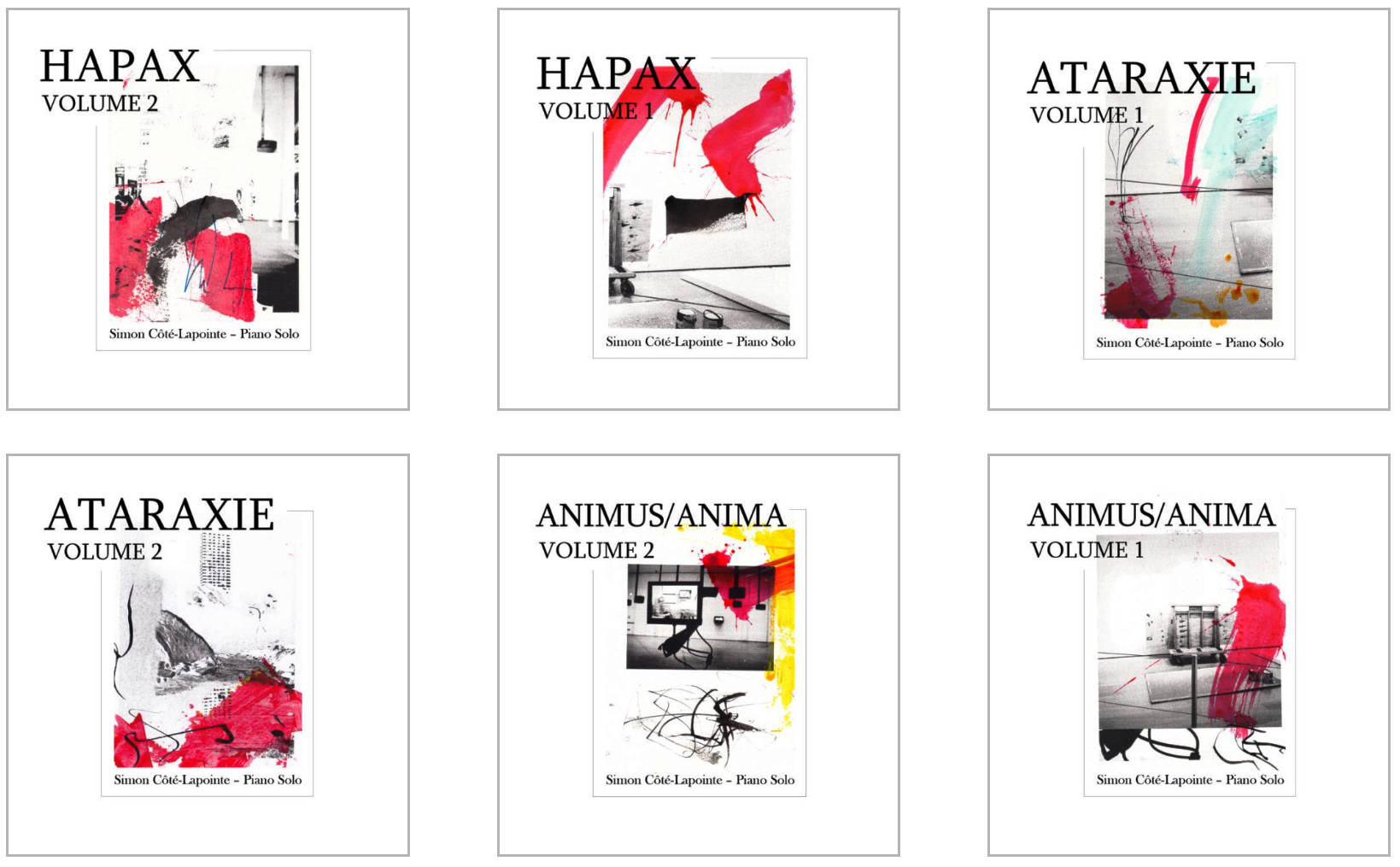 Simon Côté-Lapointe - Hapax 1 et 2, Ataraxie 1 et 2, Animus/Anima 1 et 2 (2025)